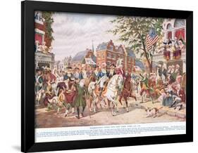 Washington Enters New York, C.1910-null-Framed Giclee Print