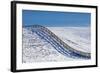 Washington, Fence Rolling over Hillside in Snow-Terry Eggers-Framed Photographic Print