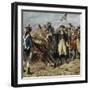 Washington Firing First Shot at Yorktown-H.a. Ogden-Framed Giclee Print