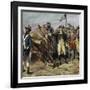 Washington Firing First Shot at Yorktown-H.a. Ogden-Framed Giclee Print