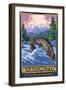 Washington Fisherman, Washington-Lantern Press-Framed Art Print