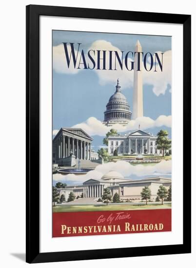 Washington, Go By Train-null-Framed Giclee Print