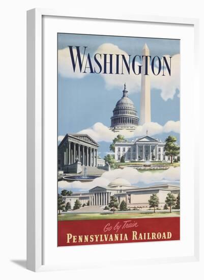 Washington, Go By Train-null-Framed Giclee Print