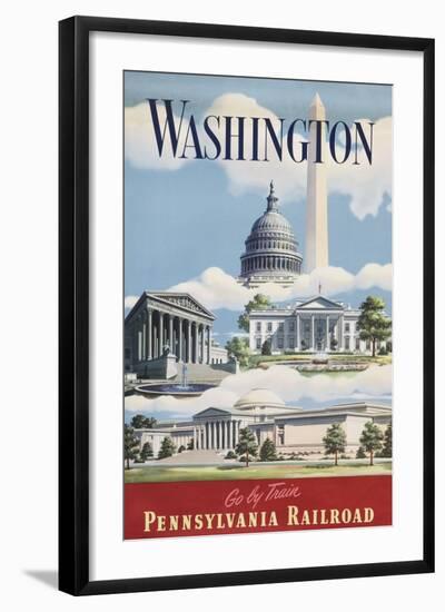 Washington, Go By Train-null-Framed Giclee Print