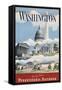 Washington, Go By Train-null-Framed Stretched Canvas