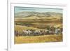 Washington Harvest Scene, Horse-Drawn Thresher-null-Framed Premium Giclee Print