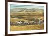 Washington Harvest Scene, Horse-Drawn Thresher-null-Framed Premium Giclee Print
