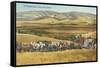 Washington Harvest Scene, Horse-Drawn Thresher-null-Framed Stretched Canvas