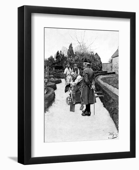 Washington in Garden-Howard Pyle-Framed Art Print