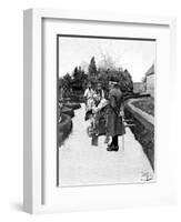 Washington in Garden-Howard Pyle-Framed Art Print