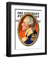 "Washington in Profile," Saturday Evening Post Cover, February 25, 1939-Joseph Christian Leyendecker-Framed Giclee Print