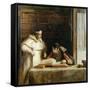Washington Irving (1783-1859) Researching Columbus in the Convent of Rabida, 1828-29-Sir David Wilkie-Framed Stretched Canvas