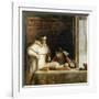 Washington Irving (1783-1859) Researching Columbus in the Convent of Rabida, 1828-29-Sir David Wilkie-Framed Giclee Print