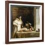 Washington Irving (1783-1859) Researching Columbus in the Convent of Rabida, 1828-29-Sir David Wilkie-Framed Giclee Print