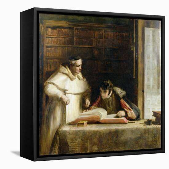 Washington Irving (1783-1859) Researching Columbus in the Convent of Rabida, 1828-29-Sir David Wilkie-Framed Stretched Canvas