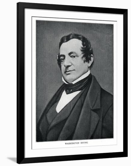 Washington Irving, American Author, 20th Century-null-Framed Giclee Print