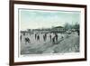 Washington Lake Park Ice Skating Scene - Denver, CO-Lantern Press-Framed Art Print