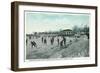 Washington Lake Park Ice Skating Scene - Denver, CO-Lantern Press-Framed Art Print