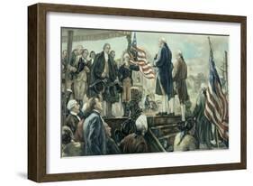 Washington Landing at Foot of Wall Street, NY-Frederick Coffay Yohn-Framed Giclee Print