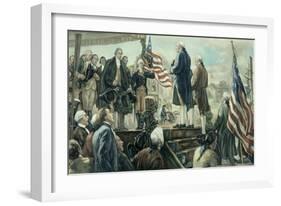 Washington Landing at Foot of Wall Street, NY-Frederick Coffay Yohn-Framed Giclee Print