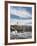 Washington, Male Sea Kayaker Paddling Along Cliffs Beneath Lighthouse on Tatoosh Island-Gary Luhm-Framed Photographic Print