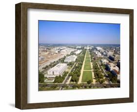 Washington Mall and Capitol Building from the Washington Monument, Washington DC, USA-Geoff Renner-Framed Photographic Print