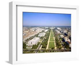 Washington Mall and Capitol Building from the Washington Monument, Washington DC, USA-Geoff Renner-Framed Photographic Print