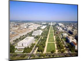 Washington Mall and Capitol Building from the Washington Monument, Washington DC, USA-Geoff Renner-Mounted Photographic Print