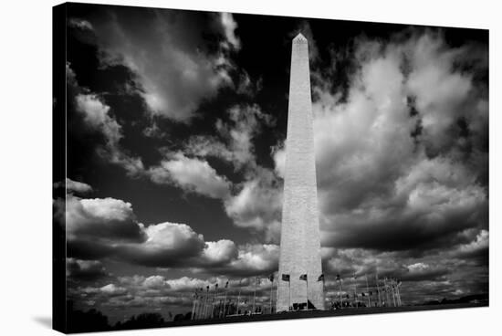 Washington Monument 1 BW-John Gusky-Stretched Canvas