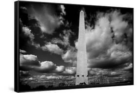 Washington Monument 1 BW-John Gusky-Framed Stretched Canvas