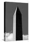 Washington Monument 2 BW-John Gusky-Stretched Canvas