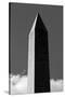 Washington Monument 2 BW-John Gusky-Stretched Canvas