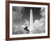 Washington Monument and cherry trees, Washington, D.C. - Black&W-Carol Highsmith-Framed Art Print