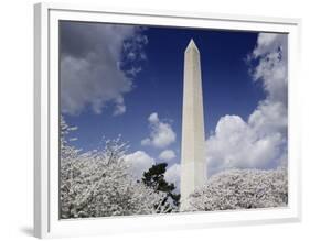 Washington Monument and cherry trees, Washington, D.C.-Carol Highsmith-Framed Art Print