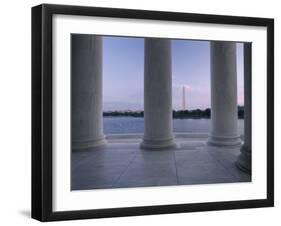 Washington Monument and Jefferson Memorial Columns Washington, D.C. USA-null-Framed Photographic Print