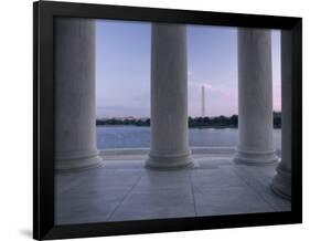 Washington Monument and Jefferson Memorial Columns Washington, D.C. USA-null-Framed Photographic Print