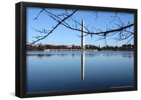 Washington Monument and Reflection-null-Framed Poster