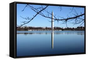 Washington Monument and Reflection-null-Framed Stretched Canvas