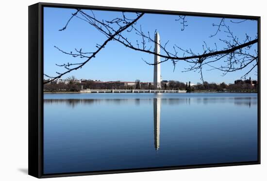 Washington Monument and Reflection-null-Framed Stretched Canvas