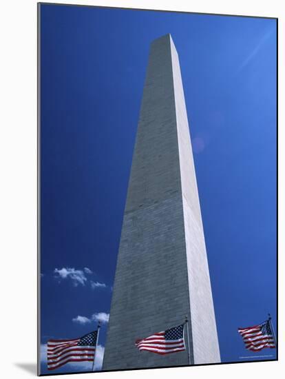 Washington Monument and Stars and Stripes Flags, Washington D.C., USA-Jonathan Hodson-Mounted Photographic Print