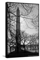 Washington Monument Black and White DC-null-Framed Stretched Canvas