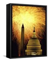 Washington Monument Capitol Building Washington, D.C. USA-null-Framed Stretched Canvas