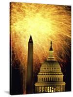 Washington Monument Capitol Building Washington, D.C. USA-null-Stretched Canvas