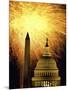 Washington Monument Capitol Building Washington, D.C. USA-null-Mounted Photographic Print