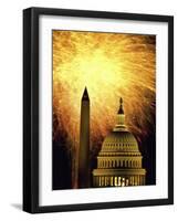 Washington Monument Capitol Building Washington, D.C. USA-null-Framed Photographic Print