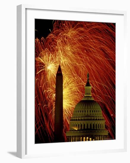 Washington Monument Capitol Building Washington, D.C. USA-null-Framed Photographic Print