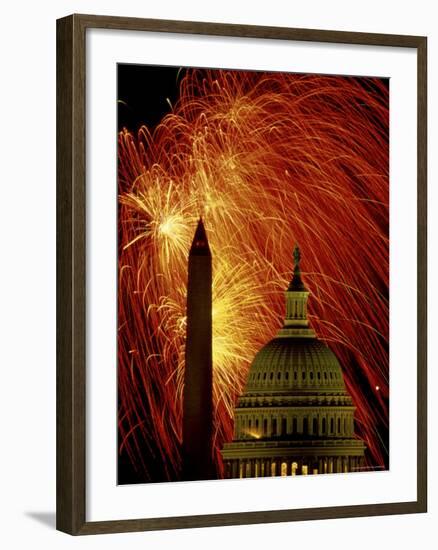 Washington Monument Capitol Building Washington, D.C. USA-null-Framed Photographic Print