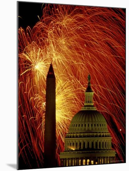 Washington Monument Capitol Building Washington, D.C. USA-null-Mounted Photographic Print