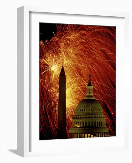 Washington Monument Capitol Building Washington, D.C. USA-null-Framed Photographic Print