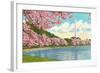 Washington Monument, Cherry Blossoms, Washington D.C.-null-Framed Art Print